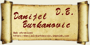 Danijel Burkanović vizit kartica